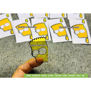 [ 1 MIẾNG] TEM SIMSON VÀNG SIÊU TRONG DÁN TRANG TRÍ XE