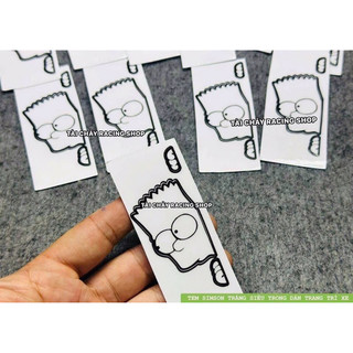 [ 1 MIẾNG ] TEM SIMSON TRẮNG SIÊU TRONG DÁN TRANG TRÍ XE
