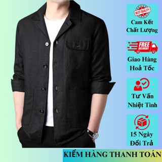 Áo khoác Nam Áo khoác cổ Vest chất liệu Lai KAKI phong cách năng động sang trọng lịch lãm T9
