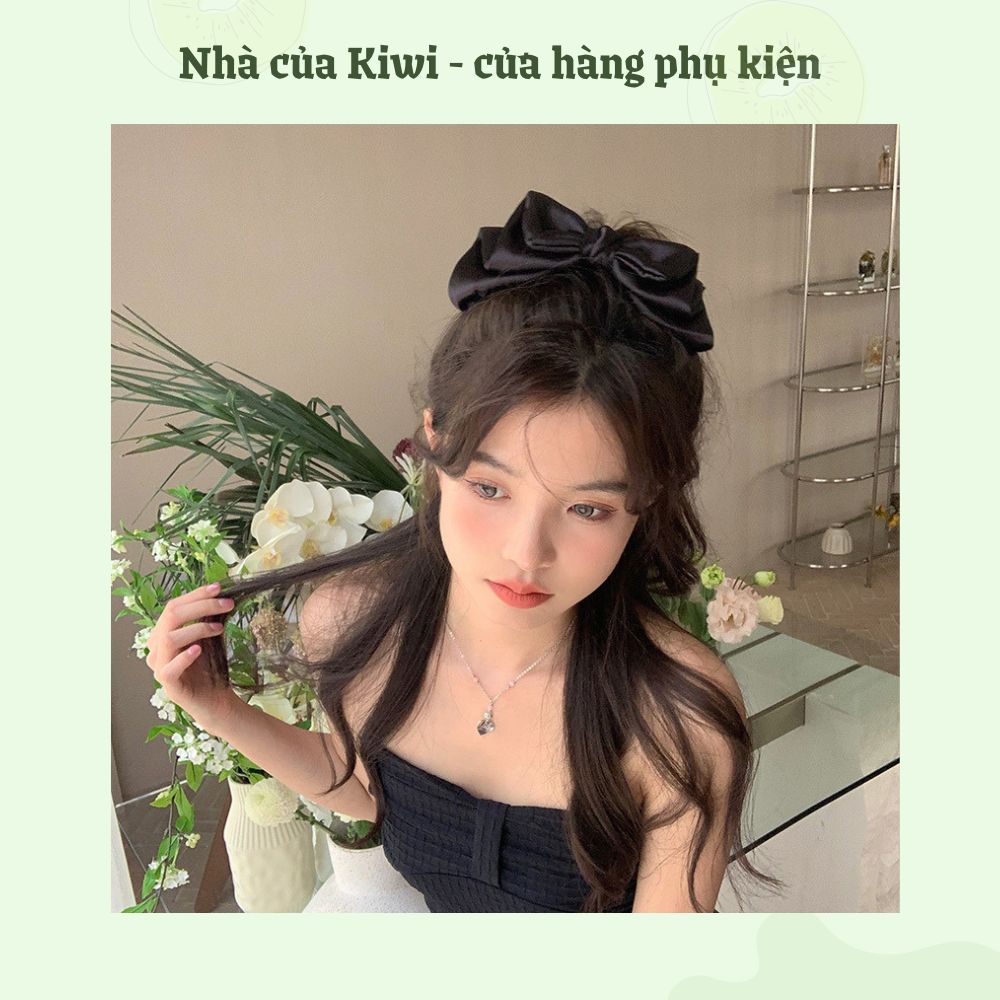 Kẹp tóc nơ chất liệu lụa satin cao cấp
