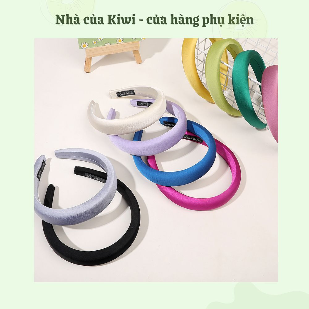 Băng Đô Cài Tóc Vải Lụa Satin nhiều màu