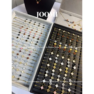 Vòng tay cỏ 4 lá titan đính đá cao cấp, lắc tay cỏ bốn lá 2 mặt không han gỉ chuẩn hàng loại 1 bền màu vĩnh viễn