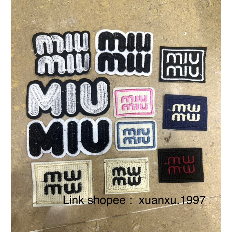 hình thêu MIU MIU ủi nhiệt . patch . sticker