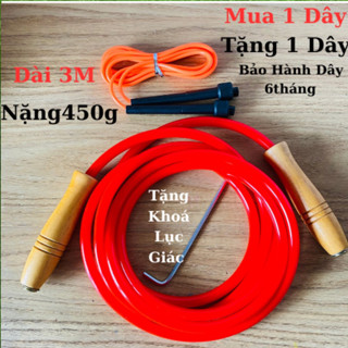 Dây Nhảy Thể Lực  Sport Dây Nhảy Nặng 450GR PVC 12mm Dây Boxing Muay Hỗ Trợ Nâng Cao Sức Bền Cơ Thể Dẻo Dai