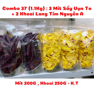 Combo 37 (1.1Kg) : 3 Mít Sấy Khô Vụn To + 2 Khoai Lang Tím Nguyên A