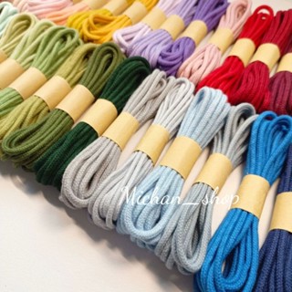 Bó 10 mét dây dệt thắt macrame cotton 3mm handmade, làm dây treo thẻ điện thoại