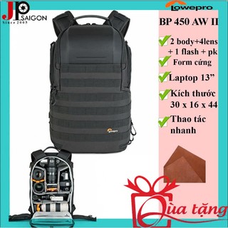 Balo máy ảnh Lowepro Protactic 450 AW II, Chính hãng Hoằng Quân + quà tặng