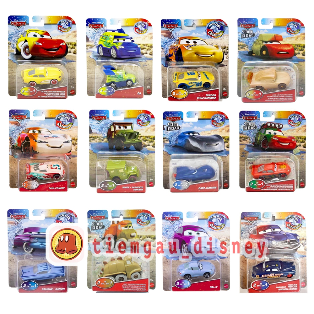 Đồ chơi xe Cars Pixar đổi màu với nước đá lạnh & nước ấm - Cars Color Changers - Chính hãng Mattel