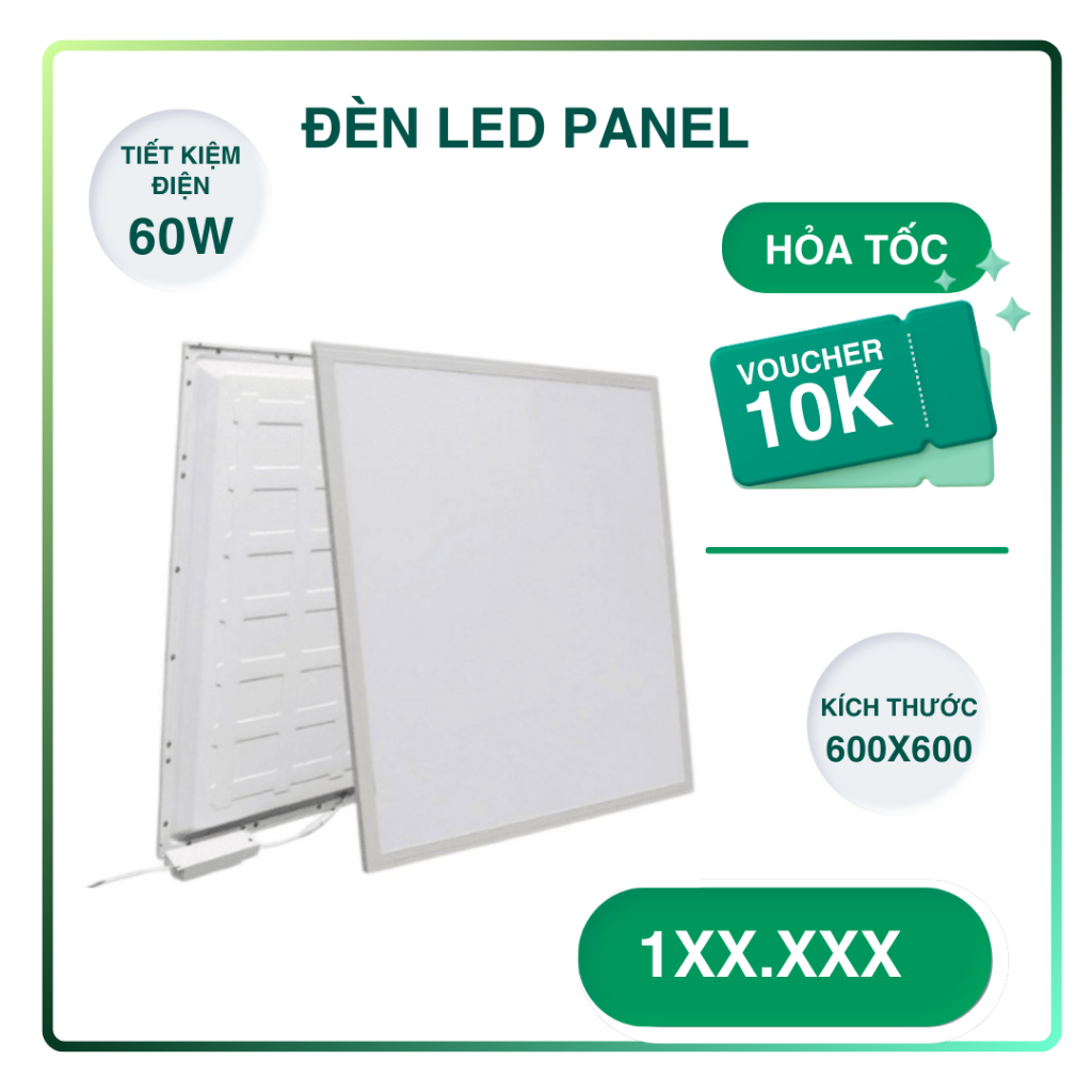 LED PANEL 600x600, 600x300, 300x300 ÁNH SÁNG TRẮNG 6500k