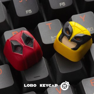   HỎA TỐC HN - HCM  Keycap Lobo Artisan Deadpool & Wolverine  xuyên LED  | Keycap Custom Bàn Phím Cơ Chất Liệu Resin 