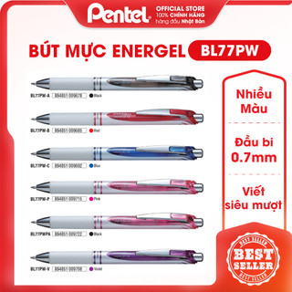 Bút energel pentel nhật bản | nét bút 0.7mm, thay ngòi bút | mã hàng bl77pw