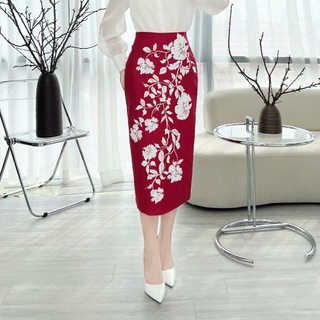  Chân Váy CCHAT Dáng Ôm Cạp Liền In Họa Tiết Hoa Chất Liệu Tuytsi Cao Cấp 24CDS5004OT 
