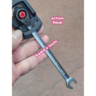 Cờ lê vòng miệng tự động 8mm Action dài 137mm