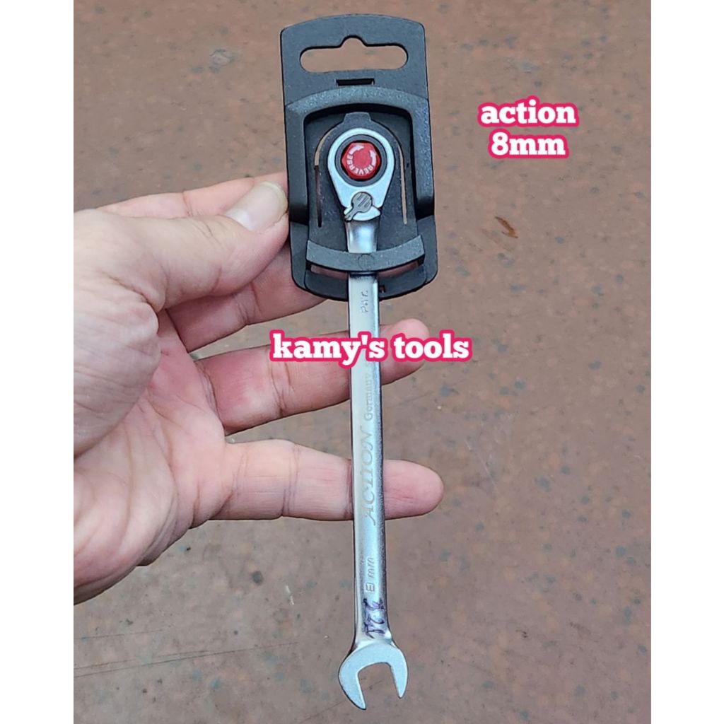 Cờ lê vòng miệng tự động 8mm Action dài 137mm