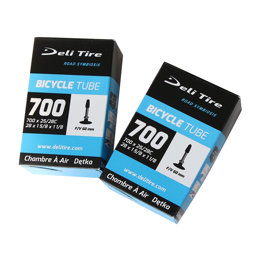 Ruột xe đạp 700x25/28 van nhỏ dài 60mm Deli-Tire (Số lượng 2 cái)