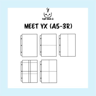SHEET PHÔI MEET YX - A5 (3 CÒNG) (NHIỀU LOẠI) ĐỰNG CARD, THẺ BÀI SƯU TẦM DÙNG CHO BÌA CÒNG