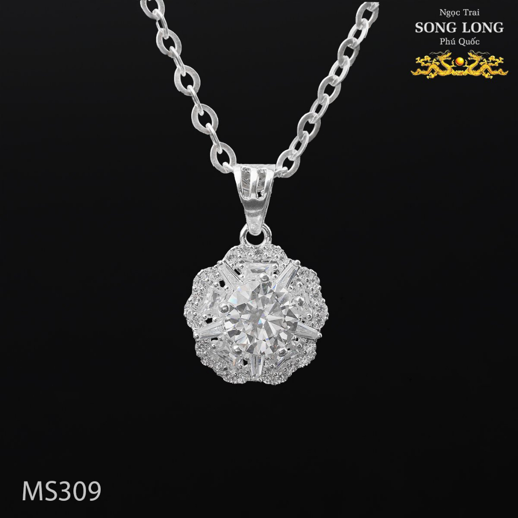 MOISSANITE MS309 dây chuyền kim cương moissanite