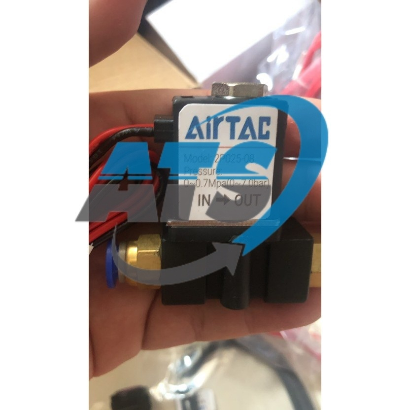 ATS_van điện từ lắp phun sương airtac 2P025-08 12v 24v 220v +PC802