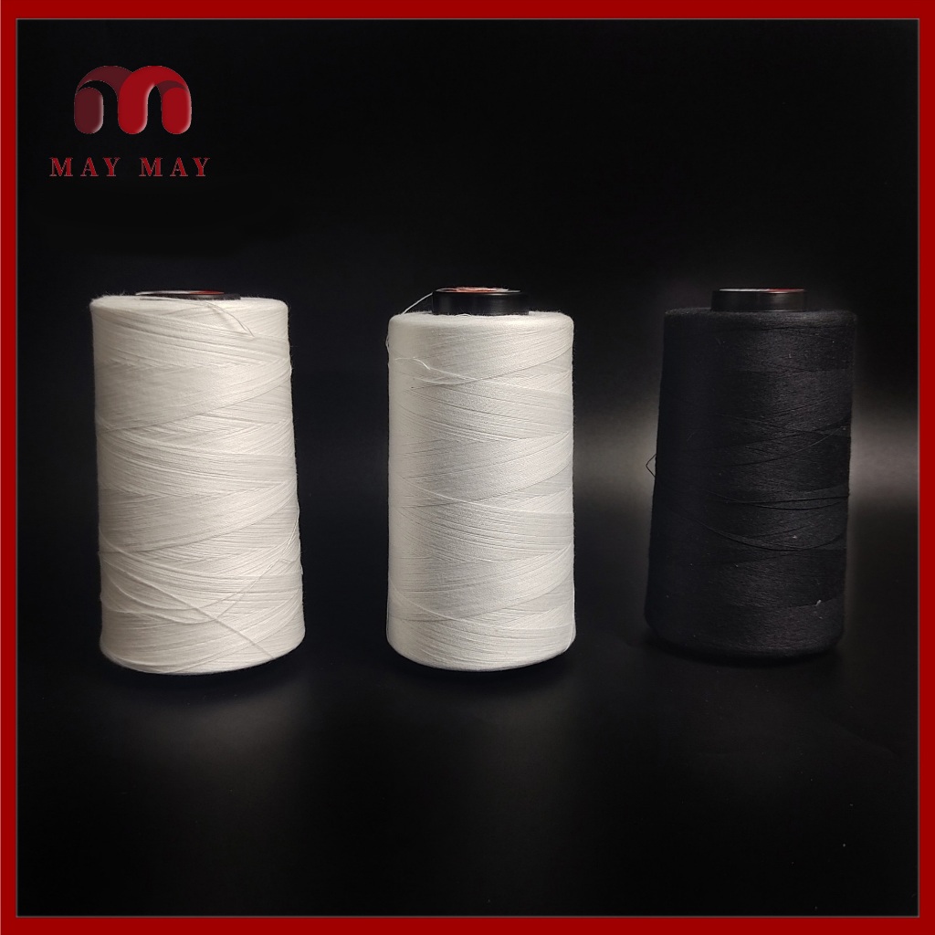 Chỉ may Coats loại tốt cuộn nguyên 5000m 3 màu trắng đen kem