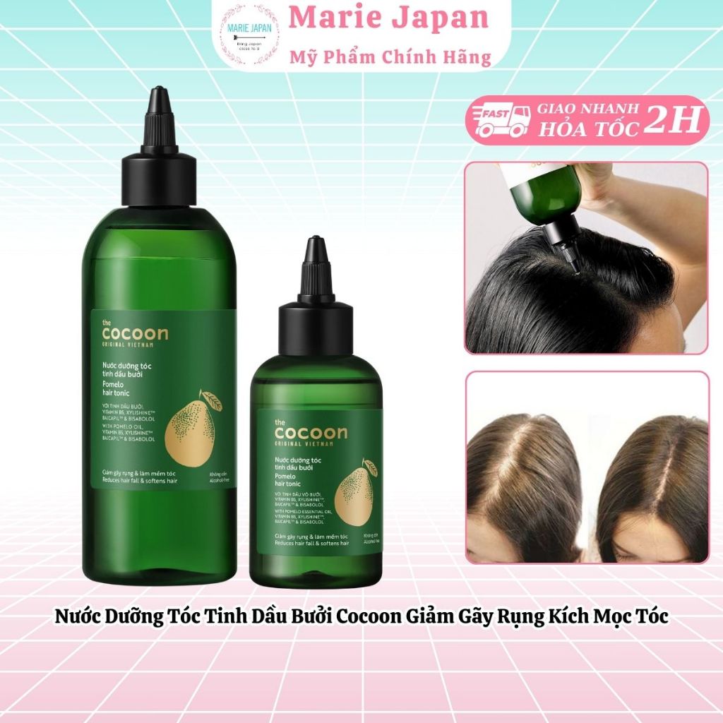 Nước Dưỡng Tóc Tinh Dầu Bưởi Cocoon Giảm Gãy Rụng Kích Mọc Tóc Việt Nam