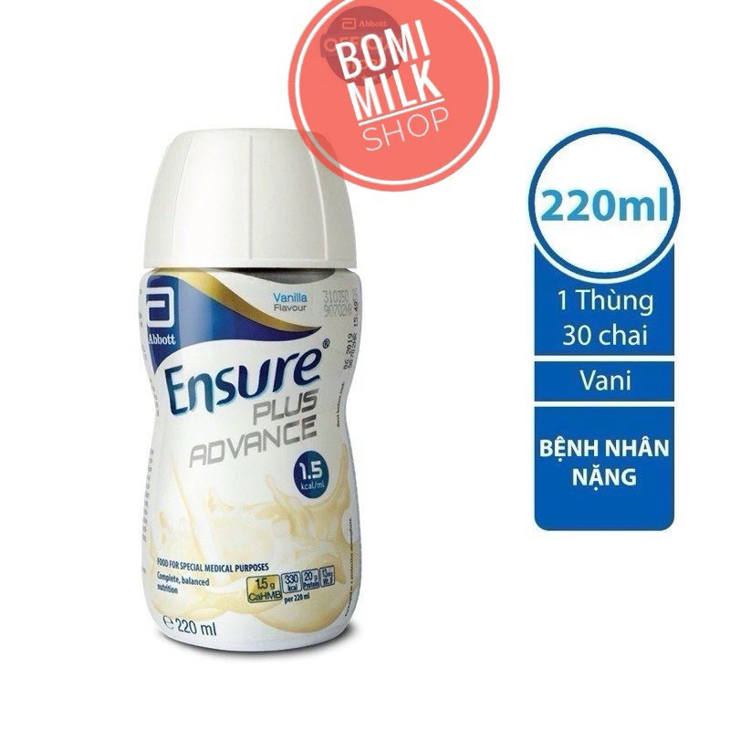 [Combo 2 thùng] sữa Ensure Advance plus 220ml( 1 thùng 30 chai)