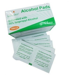 Bông Tẩm Cồn Greetmed Alcohol Pad Hộp 100 Miếng