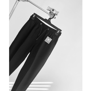 PANTS ROPE đen - quần dài kaki lưng thun vải dày khô CHUỘT TRẮNG