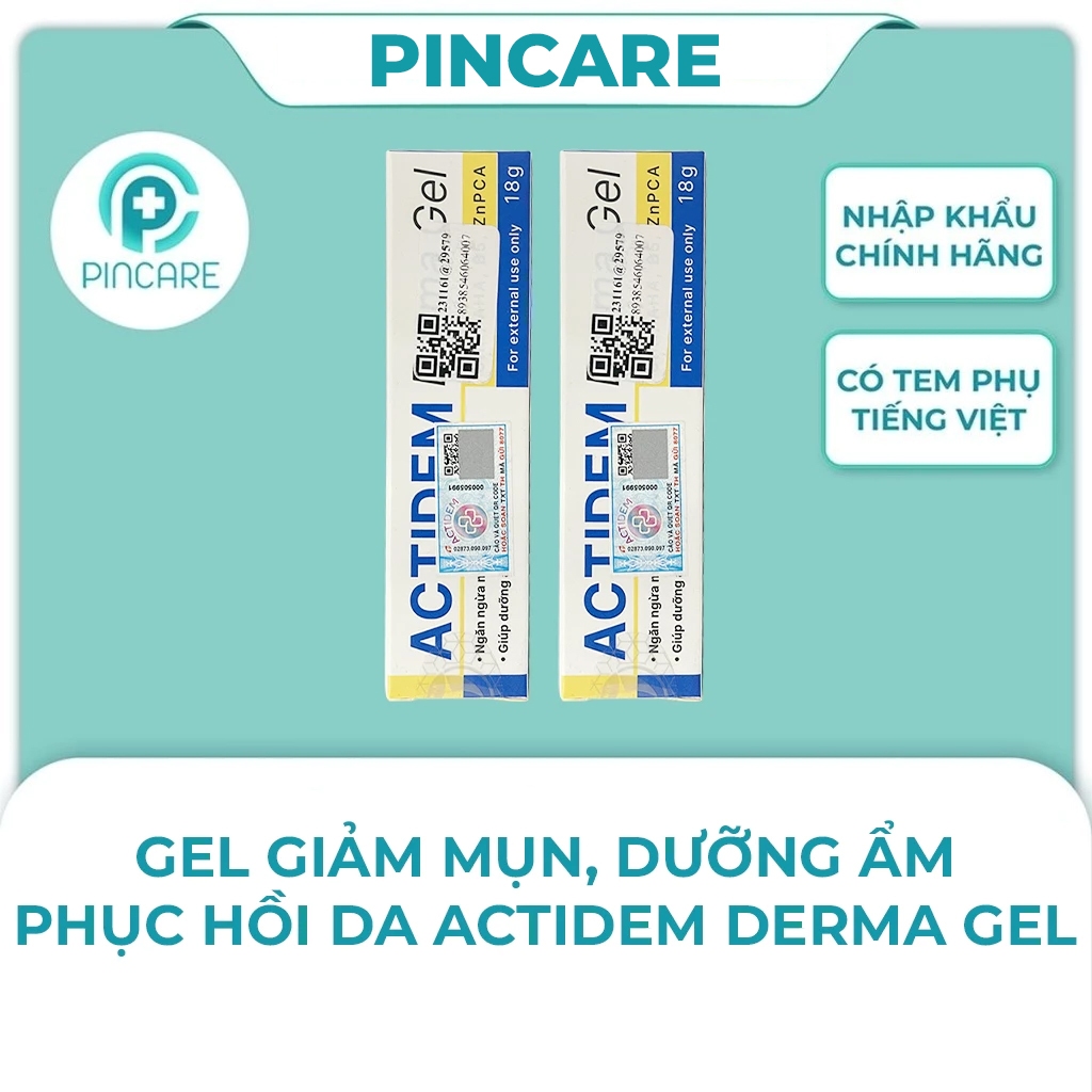 Gel giảm mụn mờ thâm, dưỡng ẩm da ACTIDEM Derma Gel - PINCARE Health & Beauty