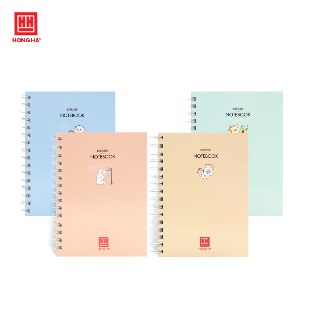 Sổ lò xo bìa bồi kẻ ngang A5 Exercise Notebook 200 - 300 trang Hồng Hà 4006/4007