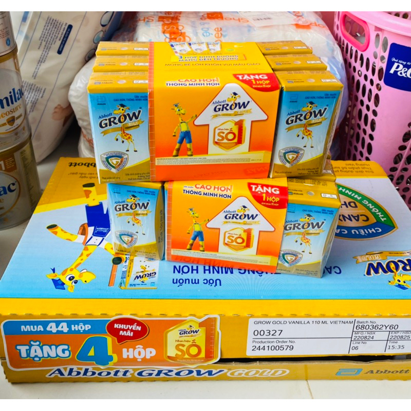 (Date T6/2026) Sữa nước, Sữa dinh dưỡng pha sẵn Grow Abbott 110ml * 48 hộp