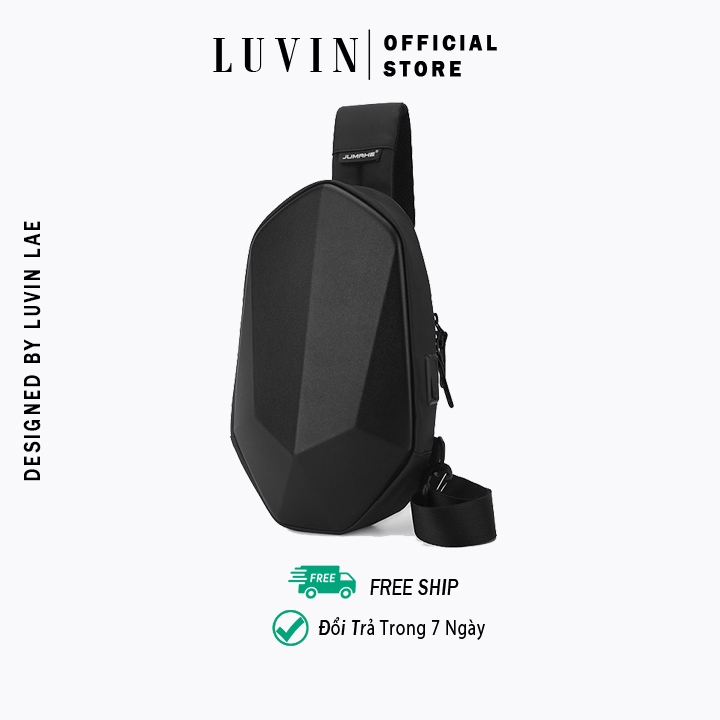 Balo Form Cứng Đeo Chéo, Thiết Kế Tiện Dụng Chứa Nhiều Đồ, Hàng Nhập Đầy Đủ Tag [NEW]