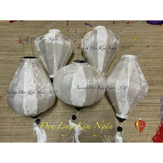 Lồng đèn trắng Hội An (20cm-30cm-45cm) Vải lụa cao cấp