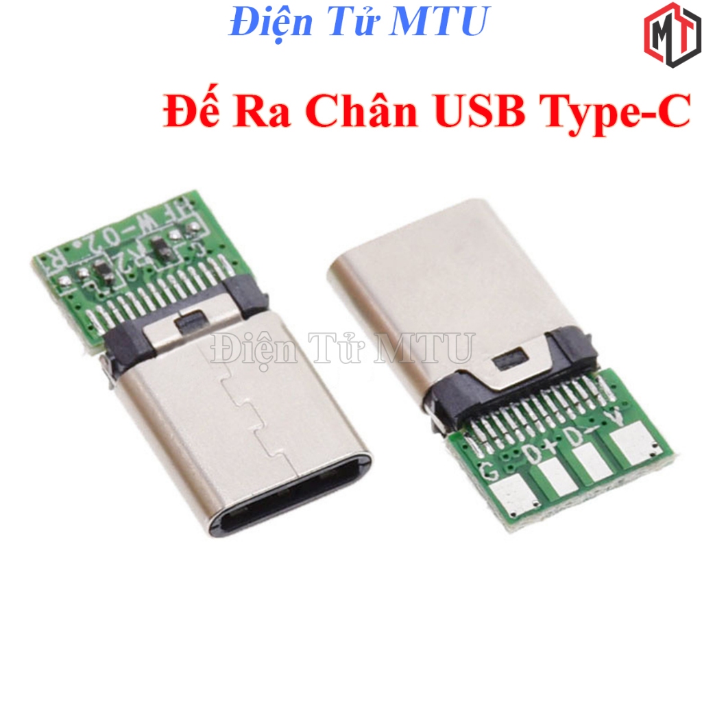 Đế ra chân USB 3.1 Type-C (chân sạc - Đầu Đực - Đầu Cái)