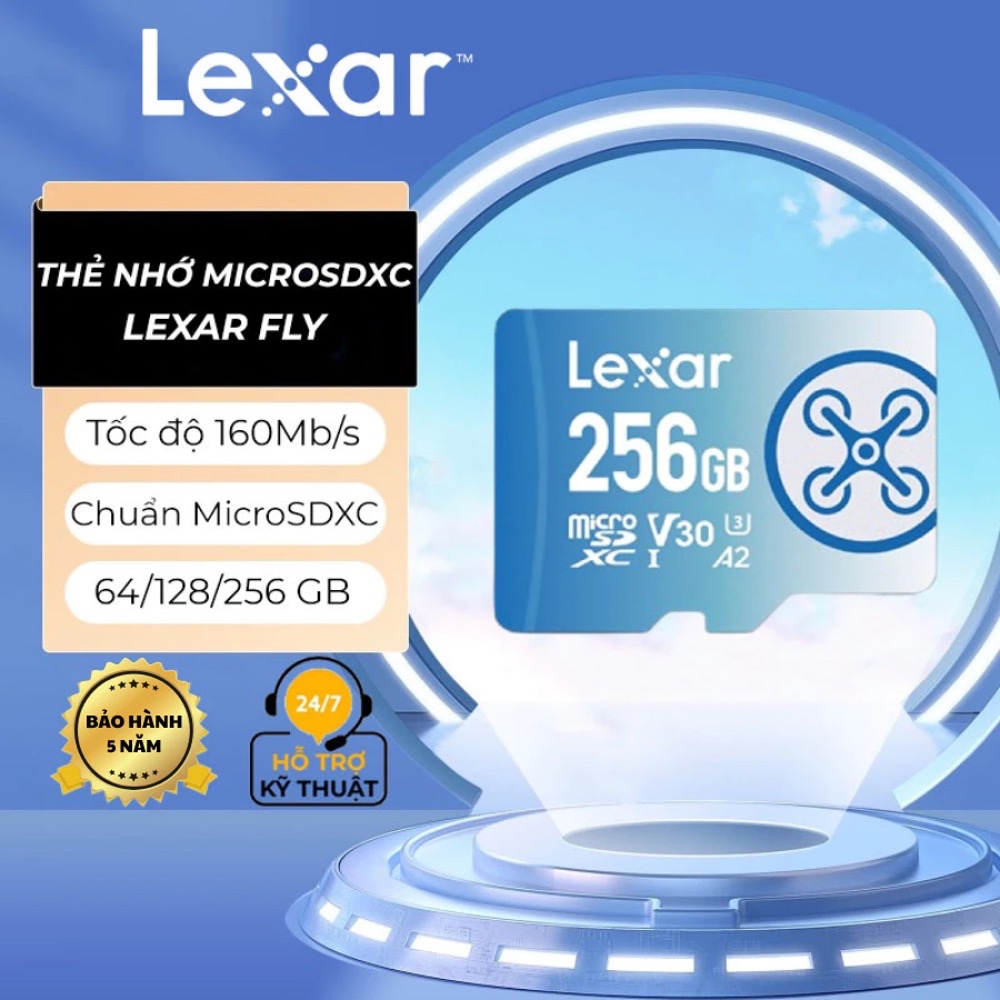 Thẻ nhớ Lexar FLY microSDXC 128GB UHS-I Card LMSFLYX128G-BNNNG - BH 5năm