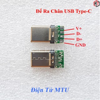 Đế ra chân USB 3.1 Type-C (chân sạc - Đầu Đực - Đầu Cái)