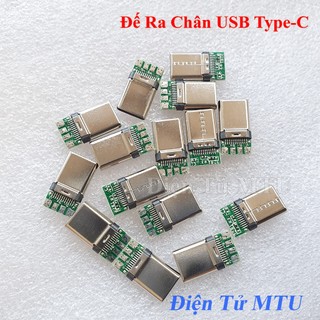 Đế ra chân USB 3.1 Type-C (chân sạc - Đầu Đực - Đầu Cái)