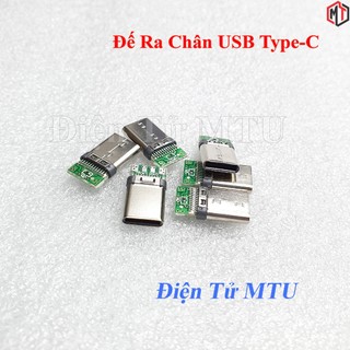Đế ra chân USB 3.1 Type-C (chân sạc - Đầu Đực - Đầu Cái)