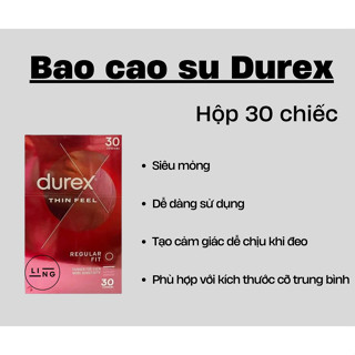 Bao Cao Su Durex Thin Feel Fetherlite hàng ÚC 30 chiếc