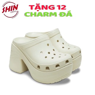 Dép Crocs Đế Cao Sục Cao Gót Sang Trọng, Dép Cao Gót 9cm Sục Thời Trang Cho Nữ Êm Ái Thoáng Khí