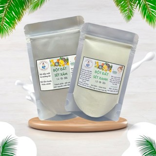 Bột mặt nạ đất sét xám xanh trắng hồng 1kg hỗ trợ làm sạch thanh lọc thải độc da, giảm mụn