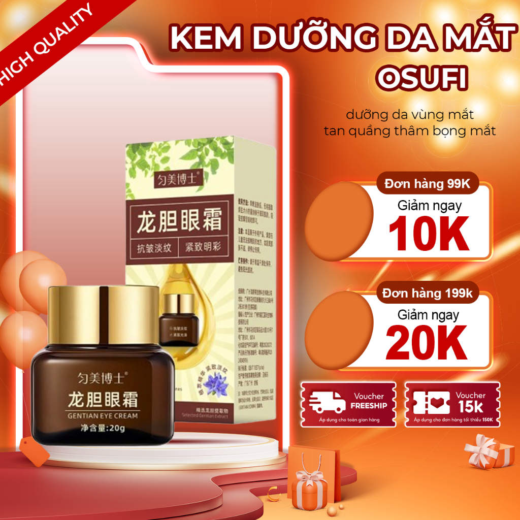 Kem Mắt OSUFI Làm Sáng Da, Mờ Quầng Thâm, Bọng Mắt, Ngăn Ngừa Nếp Nhăn Lão Hoá, Kem Dưỡng Da Mắt OSU