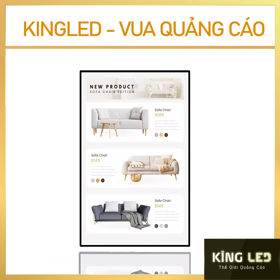 [KINGLED] Tranh backlit in cho bảng đèn A4, A3, A2, 50x70 Led Quảng Cáo, Menu Led, Tranh LED Điện