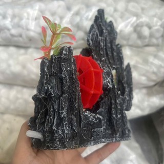 Hòn Non Bộ Nhỏ sủi oxy(Mã 46) Trang Trí Hồ Cá, Bể Cá
