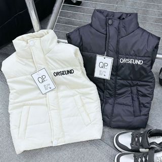  Áo phao gile trẻ em - Áo khoác 3 lỗ chần bông giữ ấm unisex phong cách Hàn Quốc bé trai bé gái từ 10-30 kg - SUN KID'S 