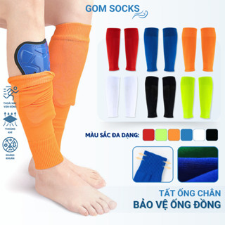 Tất ống chân đá bóng GOM SOCKS bảo vệ ống đồng, chất liệu poly co giãn bền form, hút ẩm thoáng khí - TATONG-2506-1DOI