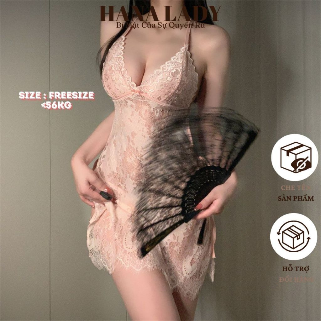 Váy ngủ sexy, đầm ngủ 2 dây ren cho nữ quyến rũ gợi cảm hở lưng VN428 | BigBuy360 - bigbuy360.vn