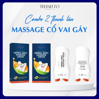 (Tặng Quà) Kem Massage Thanh Lăn Massage Cổ Vai Gáy Herbal Body Massage Cream Thanh Tô