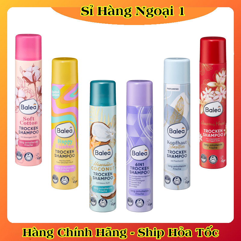 Dầu gội khô Balea dưỡng tóc mềm mượt, tóc sạch bồng bềnh 200ml của Đức- Date mới nhất