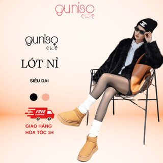 Quần tất da chân 3D lót nỉ GUNISO mỏng xuất Nhật siêu đẹp siêu dai che khuyết điểm Gu03