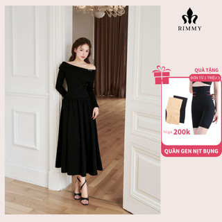 Lobtee Dress Váy đầm tiểu thư thiết kế trễ vai thanh lịch nâu tây tôn da Thời Trang Thiết Kế Rimmy